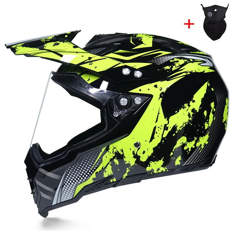 Профессиональный Abs внедорожный шлем для спуска на гору мотоциклетный шлем грязный велосипед ралли гоночный шлем для мотокросса Полнолицевой шлем - Цвет: 6a