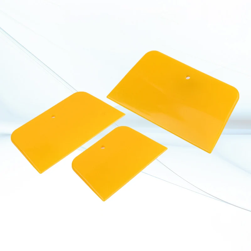 Competitive Car Stickers Scraper Plate Yellow and Orange Plastic Film Tools P HF 