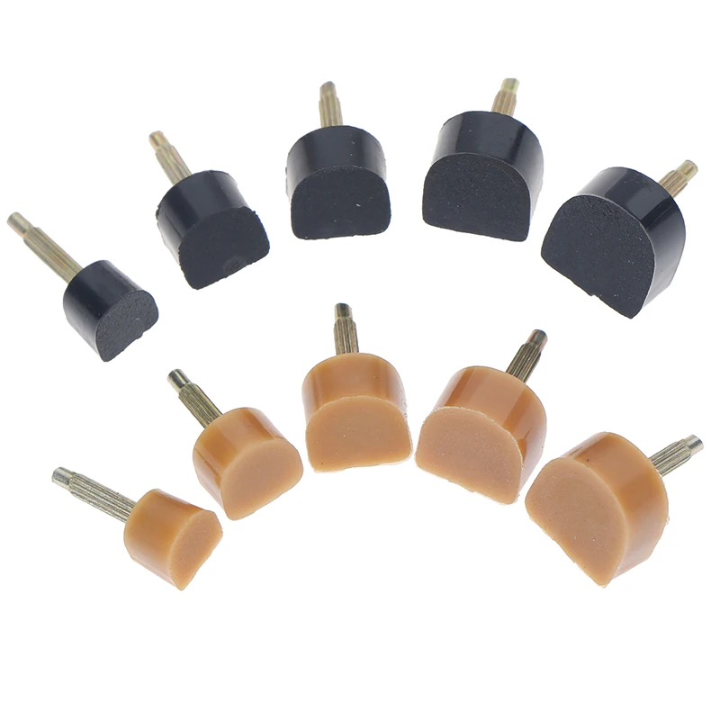 10pcs Black Women Shoes High Heel Repair Tips Pins Heel Stoppers Protect Dowel Lifts Replacement For High Heel Tips Taps 4