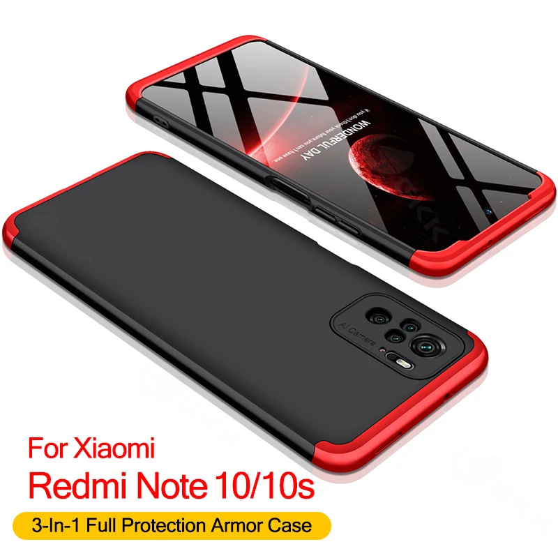 Защитный чехол для Xiaomi Redmi Note 10 10S Матовый Жесткий из поликарбоната 8 8T 9 9S Pro