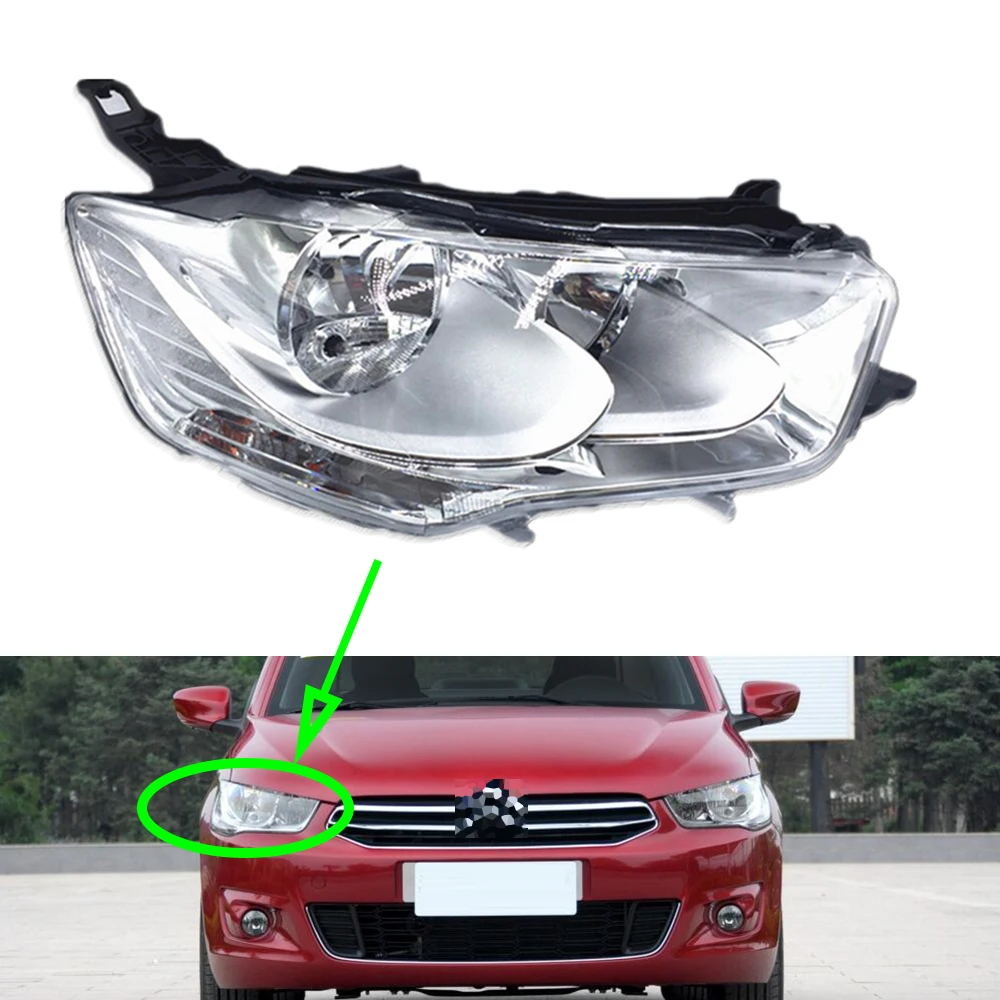 

Передняя фара в сборе для Citroen C-Elysee 2014 2015 2016, сменная фара в сборе, дневные ходовые автомобисветильник, цельная Автомобильная фара