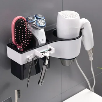 

Bathroom Wall-Mounted Racks Multi-Purpose Storage Rack with Air Duct Hanger Bathroom Makeup Storage RT99