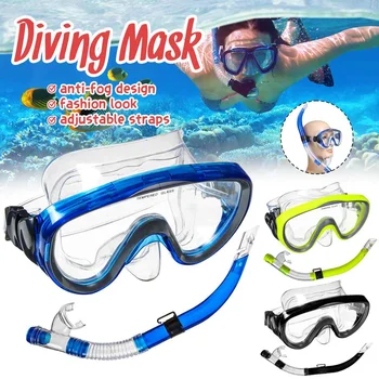 

Professional Scuba Diving Mask and Snorkels Anti-Fog Goggles Glasses Diving Swimming Easy Breath Tube Set