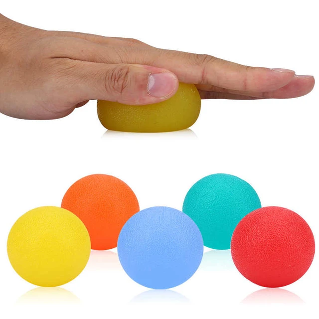 Pelota de ejercicio para dedos Fitness Mano Dedo Fuerza Estiramiento Pelota  de entrenamiento para rehabilitación (Amarillo 15 Dureza Naranja 20 Dureza  Rojo 25 Dureza)