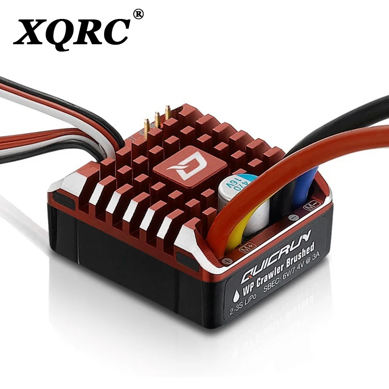 US $53.99 Hobbywing QuicRun 110 18 WP Crawler Brush Brushed 80A 1080 Electronic Speed Controller Waterproof ESC With Program box LED BEC