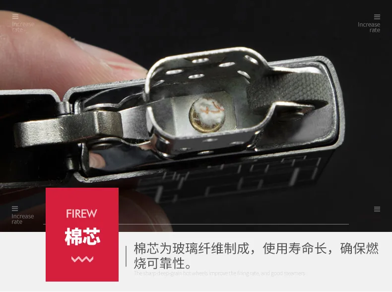 Lighters Not ZippoGenuine Kerosene Lighter Windproof Pattern Creative Sand Wheel Type Male Lighter Gift For Boyfriend