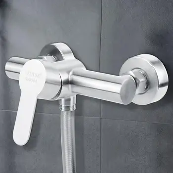 

304 Stainless Steel Shower Faucet Bathroom Shower Hot Cold Water Tap G1/2in Shower Faucet Mixer