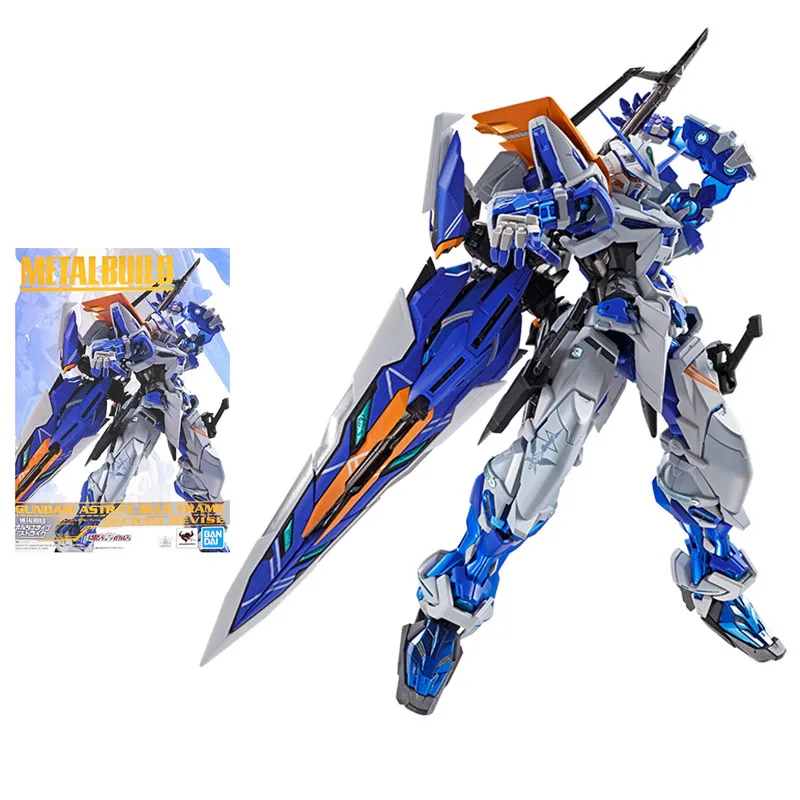 Bandai Gundam Model Kit Anime Figure Metal Build Gundam Astray Blue Frame Seconda Revisione Action Toy Figure Giocattoli Per Bambini