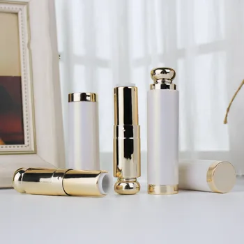 

5Pcs Gold Lipstick Tubes Lipgloss Packaging Containers Empty Plastic Refillable Bottles Lipstick Case Mini Sample