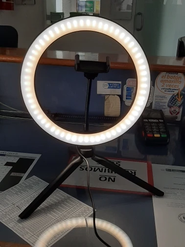 Photography LED Selfie Ring Light 26CM Dimmable Camera Phone Ring Lamp 10inch With Table Tripods For Makeup Video Live Studio
