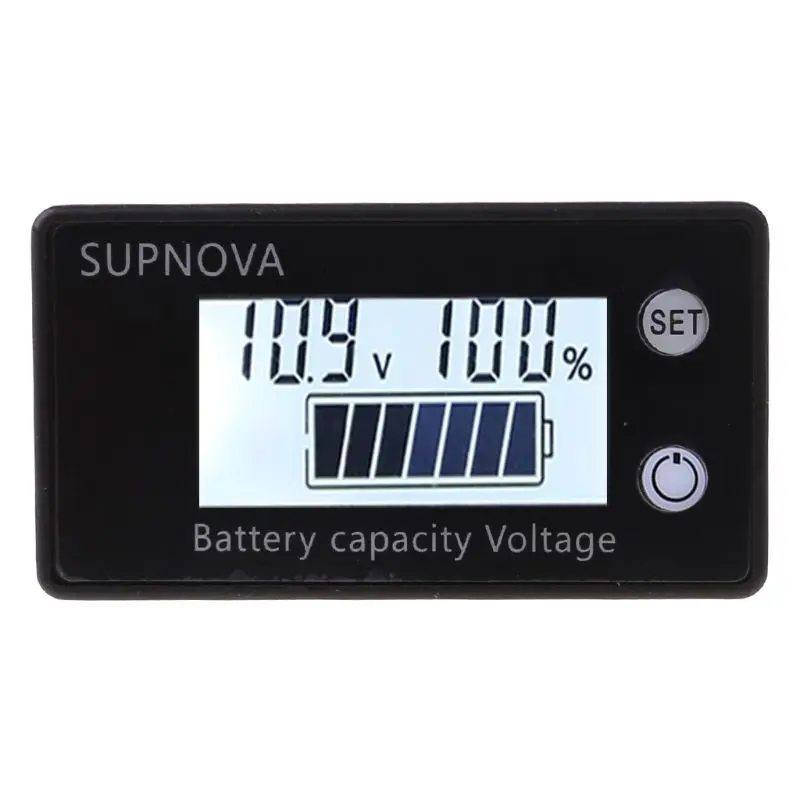 Lithium Voltmeter Voltage Gauge Car Motorcycle 12V 24V 48V 72V Battery Capacity Indicator DC 8V-100V Lead Acid LiFePO4 T | Инструменты