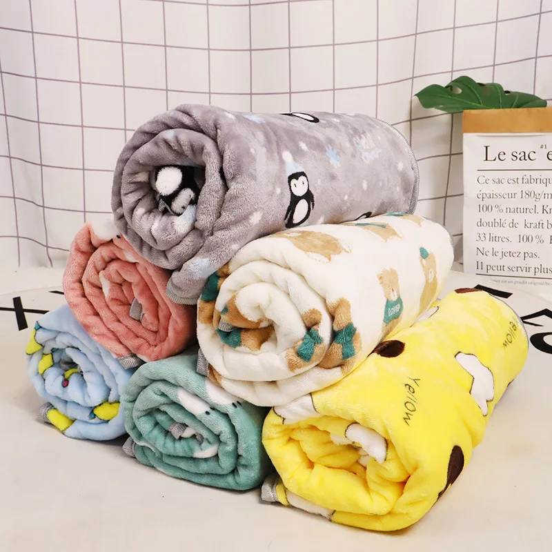 Winter Pet Dog Blanket Warm Soft Cushion Print Flannel Cotton Mattress Cats  Mat Puppy Blanket Bed Pads Dogs Pillow - AliExpress