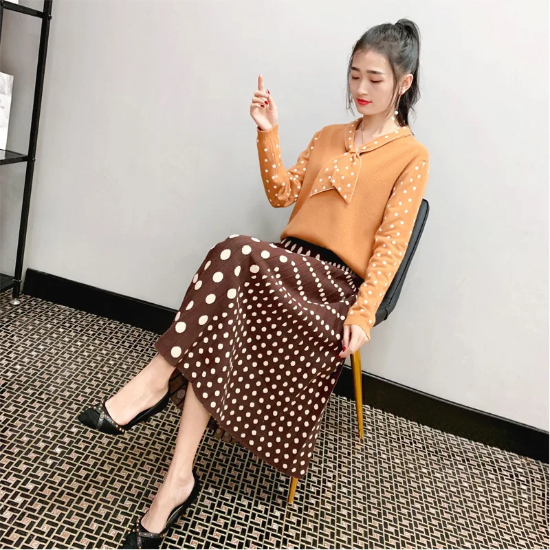 Вязаное изделие средней длинны Женская юбка осень-зима New Point шерстяная юбка, утепленный пуховик средней длины длина свободные зимние полусапожки-юбка