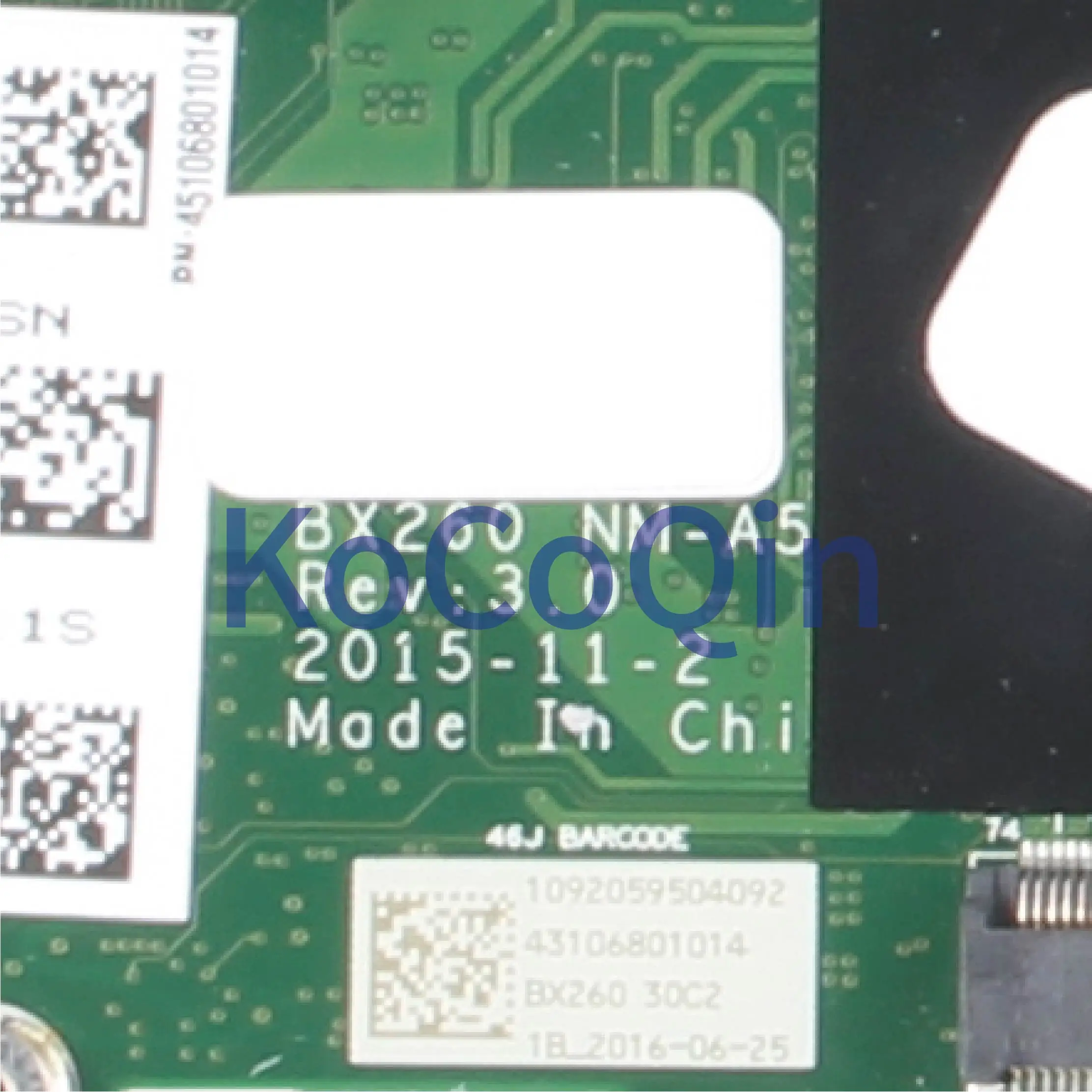 New  KoCoQin Laptop motherboard For LENOVO Thinkpad X260 Core SR2F1 I7-6600U Mainboard 00UP200 01EN203 0