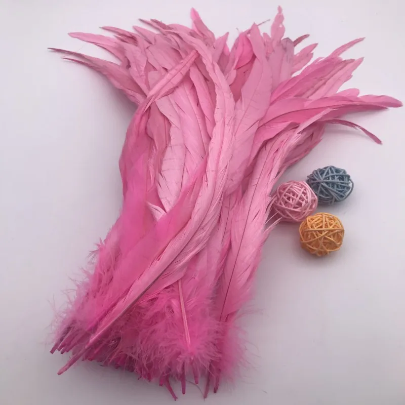 pink 35-40 см, перья петуха для рукоделия, товары для свадебной вечеринки, карнавальные Декорации для танцовщицы, для DIIY - Цвет: pink