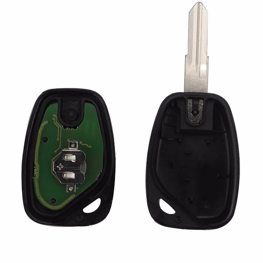 Jingyuqin 2 кнопки дистанционного ключа автомобиля костюм для Renault CLIO SCENIC KANGOO PCF7946 чип 433 МГц VAC102 лезвие