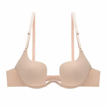 

Stylish comfortable glossy deep U - shaped low - cut wedding dress bra sexy lingerie bra