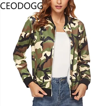 

Ceodogg Retro Camouflage Print Baseball Uniform Unisex O Neck Long Sleeve Slim Fit Wild Casaco Feminino Spring 2020 New Jacket