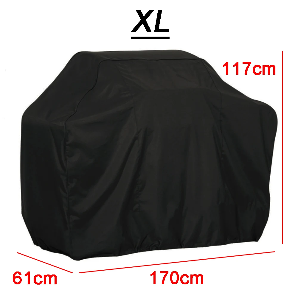 XL-170x117x61CM Открытый черный водонепроницаемый барбекю крышка Weber сверхмощный Гриль Крышка защитный круглый прямоугольник барбекю гриль принадлежности для барбекю - Цвет: XL-170x117x61CM