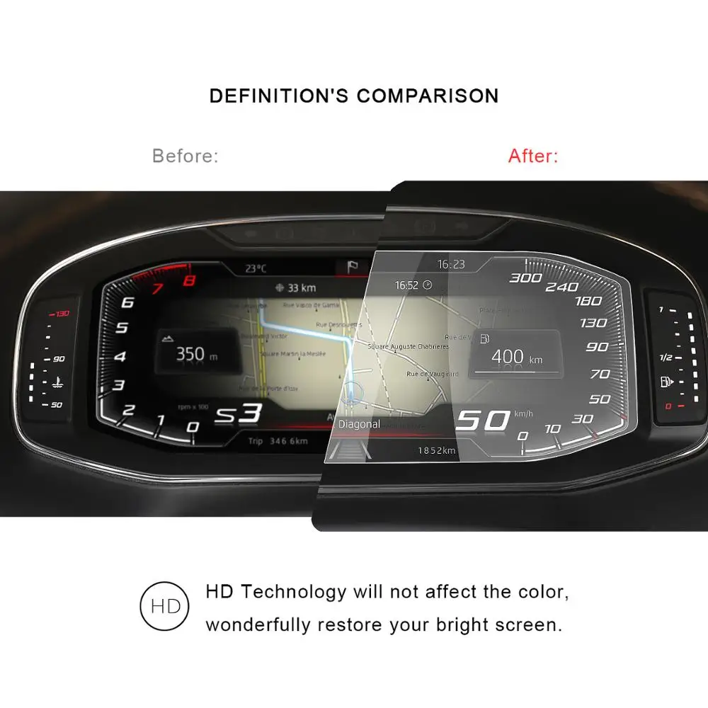 Protetor de Tela do Carro para Cupra Ruiya Ateca Tarraco Arona Ibiza 2021 Lcd Painel Instrumento Tela Acessórios Interiores Automóveis - - Image 2