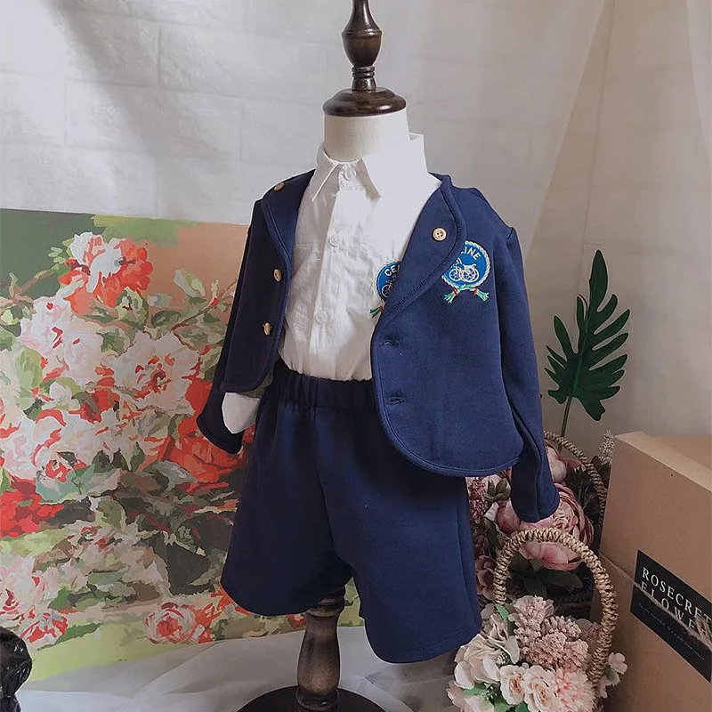 

2019winter Spanish Children Clothes Academy Wind Jackets and Shirts and Pants Long Sleeves Casual Boutique Kids Clothing