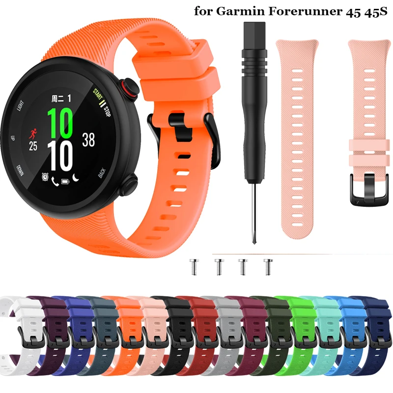 Replacement Watch Strap band for Garmin Forerunner 45 45S Swim 2 soft Silicone Smart Wristband Correa Bracelet +tool Wrist | Электроника