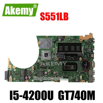 

For Asus S551LB laptop motherboard A551LB S551LN REV2.2 with i5-4200U cpu GT740M N14P-GV2-S-A1 2GB mainboard 100% Tested
