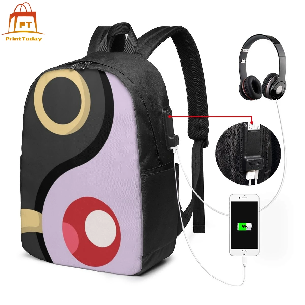 Umbreon Zaino Umbreon Zaini Modello Uomo-Donna Borsa Scuola Adolescente Borse Multifunzionali Di Alta Qualità
