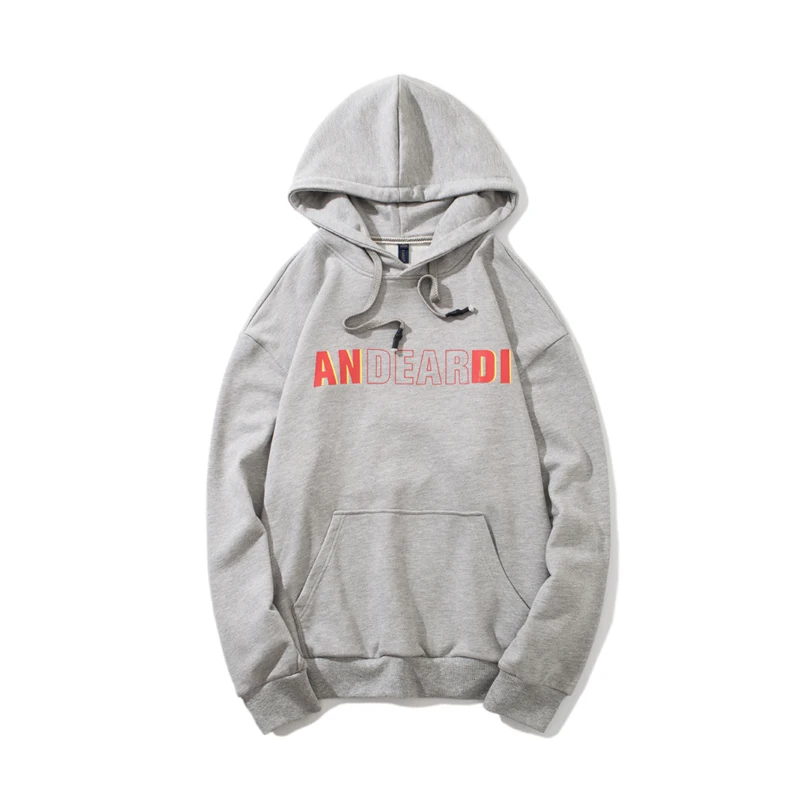 

2019 Men's Spring New Casual Letter Printing Long Sleeved Hooded Hoodies Loose Temperament Trend Cotton Harajuku Streetwear