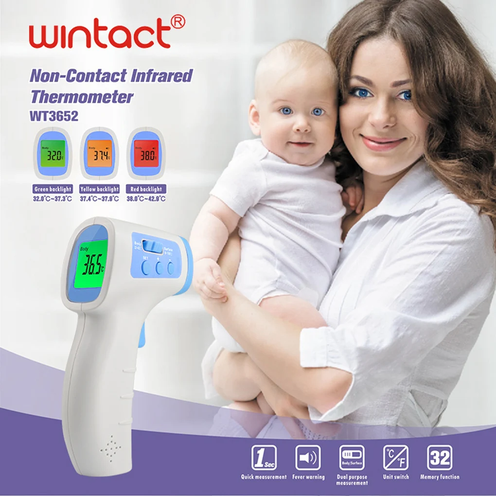 

LCD Backlight Non-contact Infrared Electronic Thermometer Celsius Fahrenheit Temperature Portable Measuring Tool hot