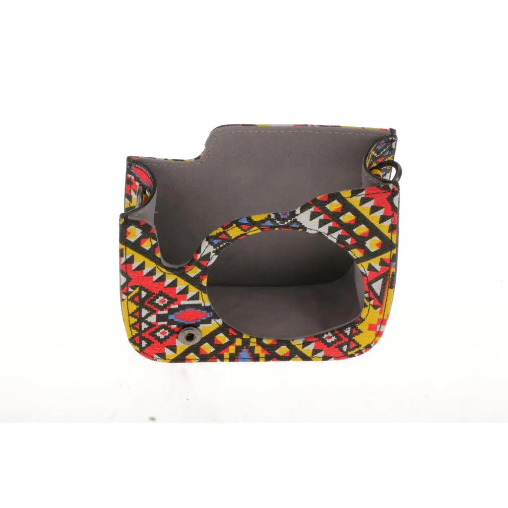 Portable Flower PU Leather Camera Case Protective Shoulder Bag Holder for Fujifilm Instax Mini 8 Camera Bohemian Style