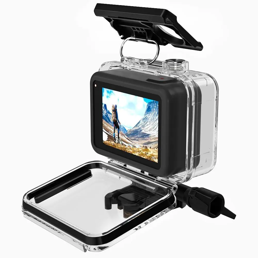 60 м подводный водонепроницаемый чехол для GoPro Hero 8 Защитная оболочка корпус черный объектив камеры Защитная крышка корпус крепление