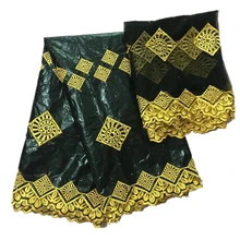 Дизайн Вышитый Базен riche getzner с тюлевой кружевной тканью черная и Золотая африканская ткань bazin для женского платья Лучшая цена