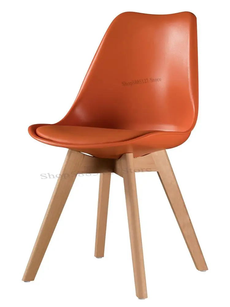 Customized Chair Modern Minimalist Office Home Adult Desk Leather Dining Nordic Solid Wood Negotia |