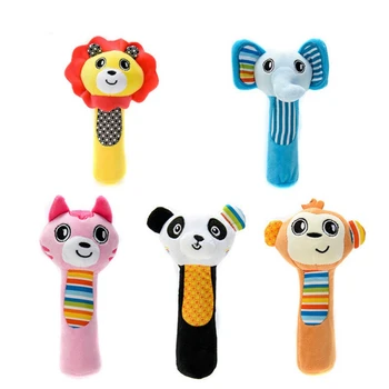 

Kids Baby Rattle Toys Cartoon Animal Plush Hand Bell Baby Stroller Crib Hanging Rattles Infant Baby Toys Gifts hot