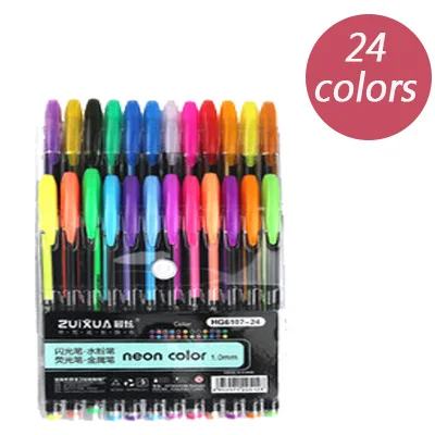 Korean 12/18/24/36/48 Pack Creative Flash Color Gel Pens Set