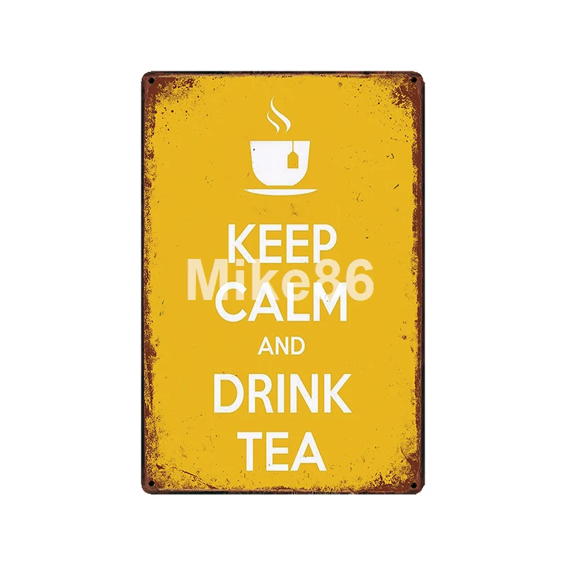 [Mike86] Keep Calm веселый футбольный парисовый чай Теннисный оловянный знак винтажный магазин рисунок на железной поверхности в стиле ретро плакат искусство 20*30 см LT-1975