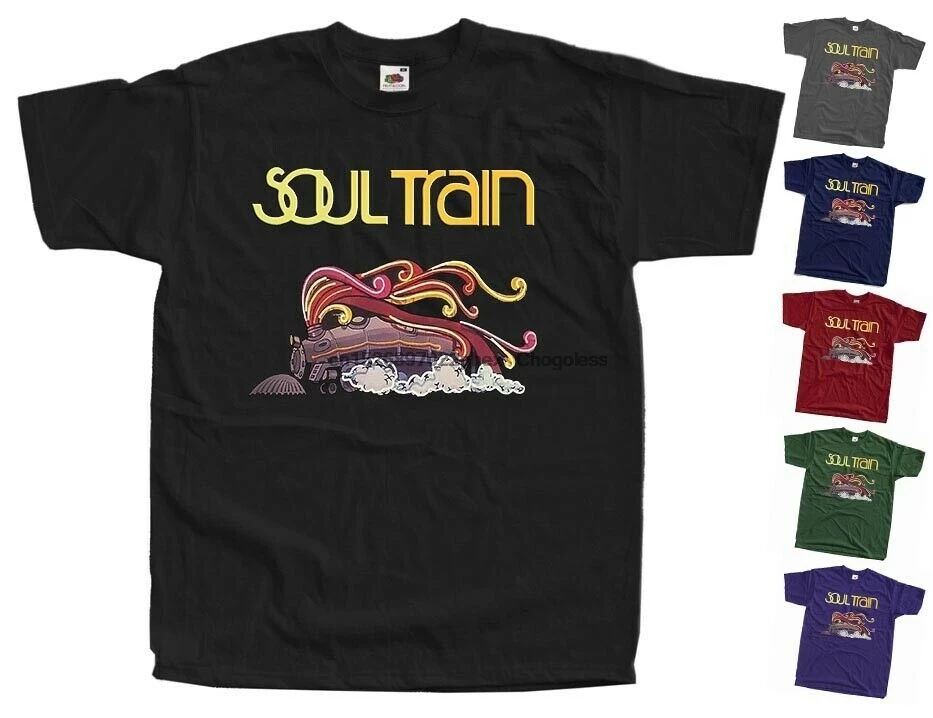 Футболка с принтом Soul Train 70-х годов стиль рэп хип-хоп музыка черный кирпич 100%