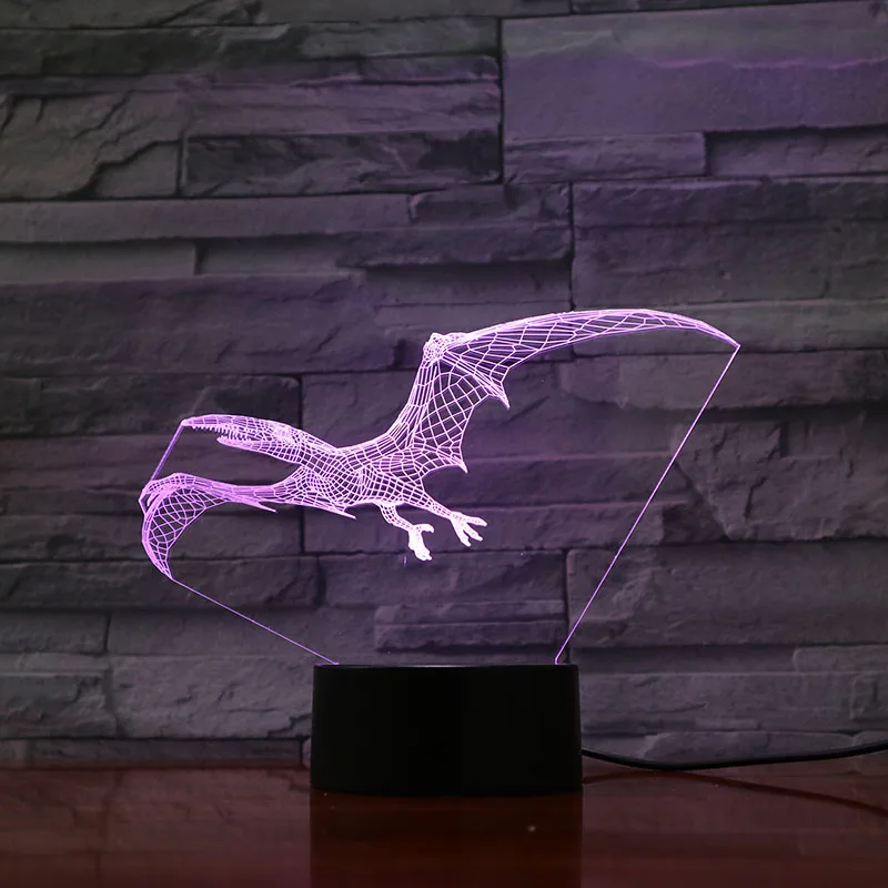 3D-1267 Летучая Мышь Дизайн 3D лампа ночник USB/батарея работает Led ночник лампа визуальный световой эффект прекрасный подарок