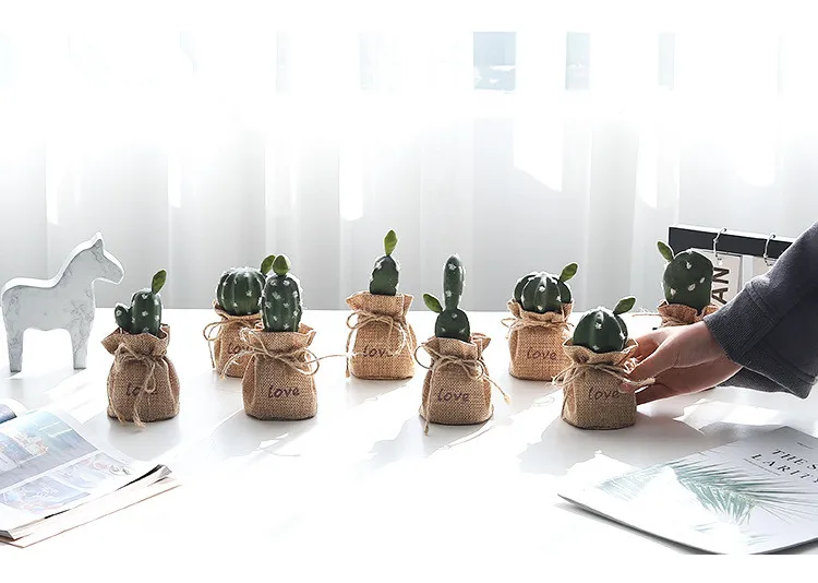 Nordic Wind Simulation Plant Cactus Potted Ornaments Prickly Pear Bonsai Furnishings Home Decorations Succulent Potted QW151 (5)