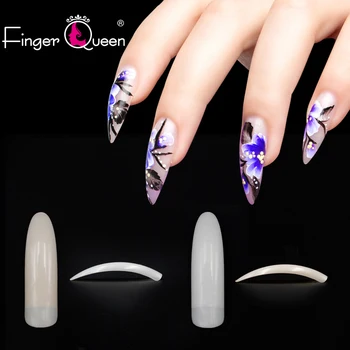 

With Box 100pcs Finger Decoration False Nails Ballerina Long Coffin Nails Tips Fake Nails Full Cover Detachable Nails Art FQ-035