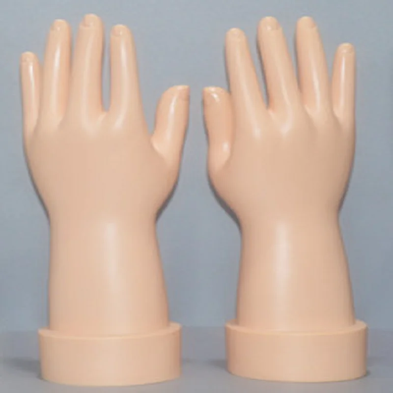 2 Stü Weibliche Schaufensterpuppe Hand Schmuck Armband Ring Handschuhe Display 