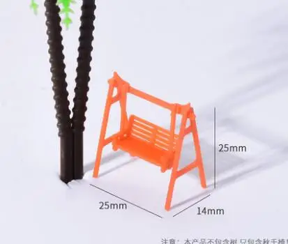 20 шт./лот DIY ручной работы строительные модели открытый песок стол модель дома материал темно-белый модель качели стул - Цвет: 100scale