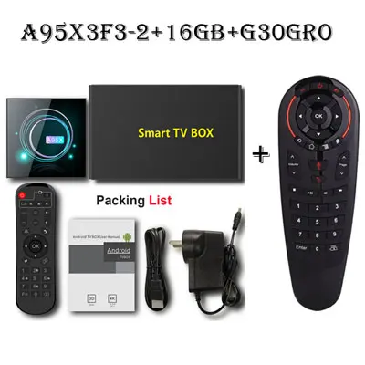2GB 16GB G30 Google Play ТВ приставка Android 9,0 Amlogic S905X3 приставка 4 ГБ 32 ГБ 64 Гб Смарт ТВ приставка 8K коробка 2,4/5,0G WiFi Android ТВ приставка A95XF3 тонкий - Цвет: 2GB 16GB G30