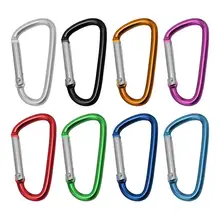 3 stücke D Clip Karabiner Snap Frühling Verschluss Haken Schlüsselring Karabiner Snap Kleine Haken Carabina Locking Clip Schlüsselring Karabiner Camp i7G5