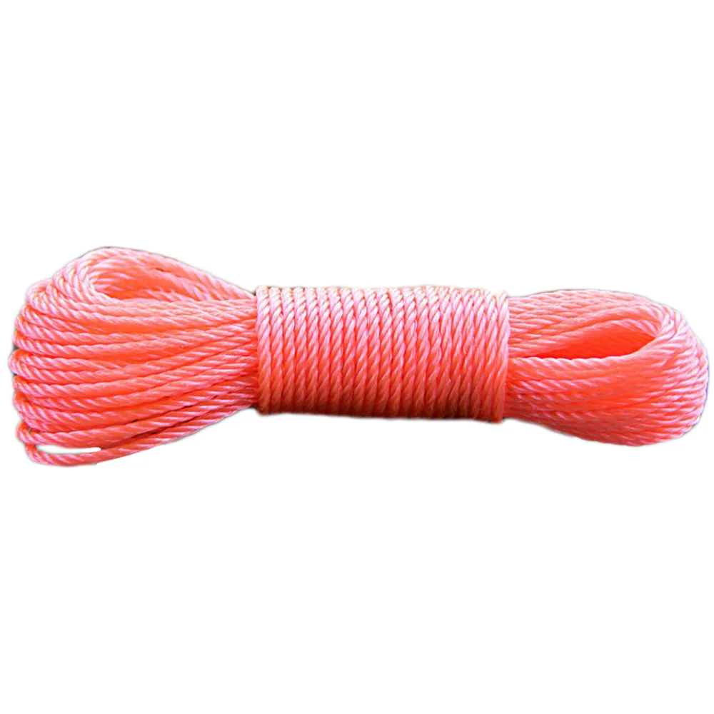 20 meters pink Новое поступление, 10 м/20 м, веревки для одежды, Длинные цветные нейлоновые веревки, шнурок, канат для теней, сетка для одежды, Садовые принадлежности - Цвет: 20 meters pink
