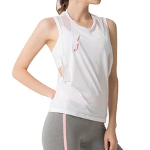 Женский топ для йоги безрукавки полые быстросохнущие свободные беговые без рукавов Спортивные Топы И T8