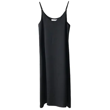

2020 new spring retro satin dress feminine bottoming suspender French temperament long dresses sexy dress