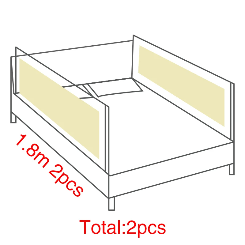 1,5/1,8/2 м ограждение для кровати защитный барьер для кровати забор для детской кровати манеж защитный барьер для кровати - Цвет: 1.8m 2 pcs