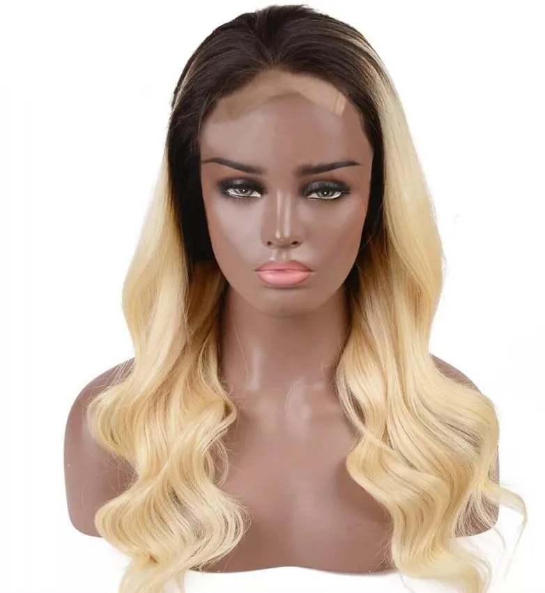 Dianteira do Laço Remy Cabelo Humano Peruca Livre Parte Estilo Brasileiro Onda Corpo nc - 613 150% Densidade 3 Apliques com cabelo humano